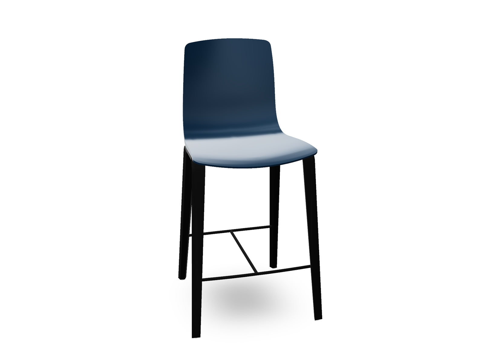 Aava 02-4 Wood Legs Polypropylene Counter & Bar Stool