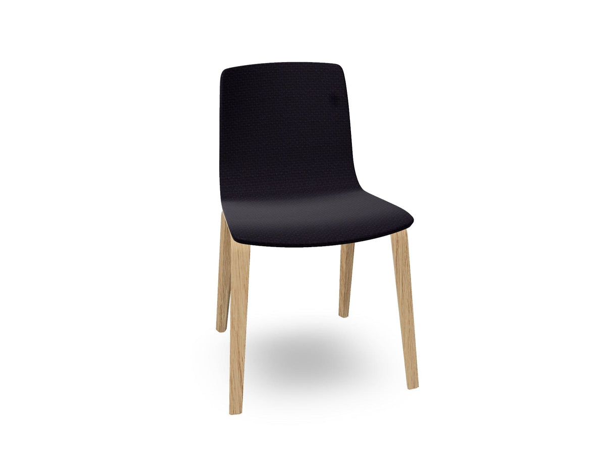 Aava 02-4 Wood Legs Chair With Fully Upholstered Chairs Arper 