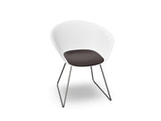 Duna 02 Sled Base Chair With Seat Cushion Chairs Arper 