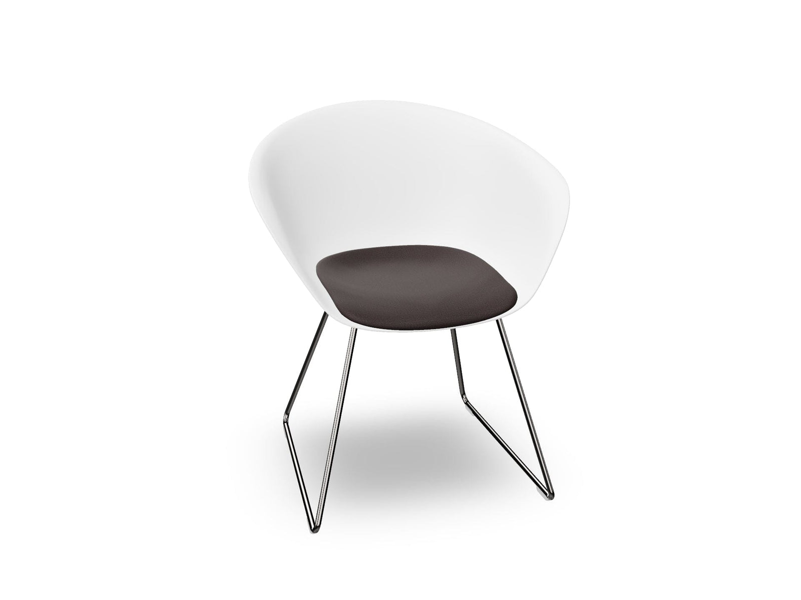 Duna 02 Sled Base Chair With Seat Cushion Chairs Arper 