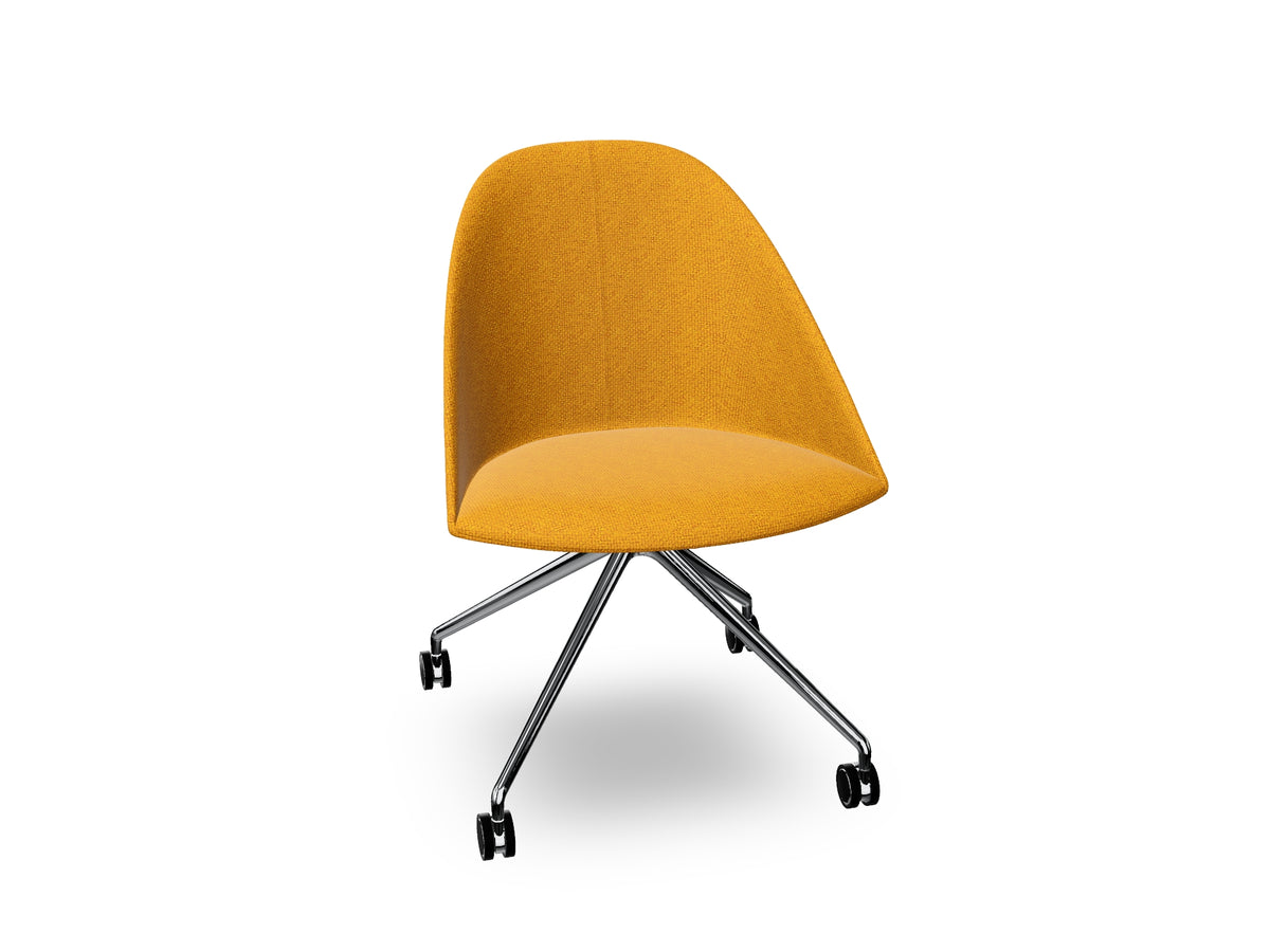 Cila Fully Upholtered Chair With Fixed Trestle Base