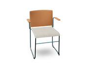 Stacy Sled Chair with Armrests Armchair Arper Petrol - V57 PS00004 