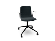 Aava 02 Fixed Trestle Base Chair With Fully Upholstered Chairs Arper 