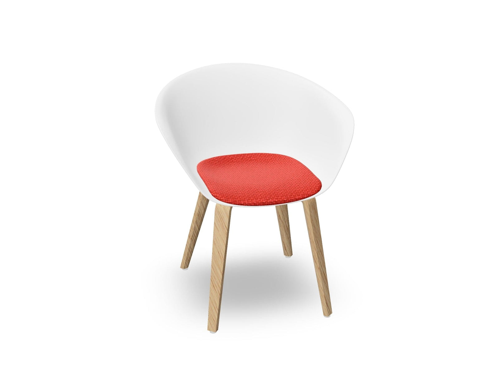 Duna 02 Wood Leg Chair With Seat Cushion Chairs Arper 