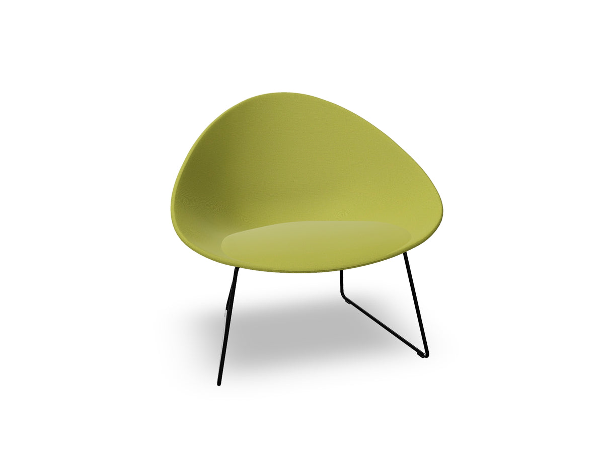 Adell Sled Base Lounge Chair With Fully Upholstered