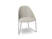 Cila Fully Upholstered Chair With Sled Base Chairs Arper 