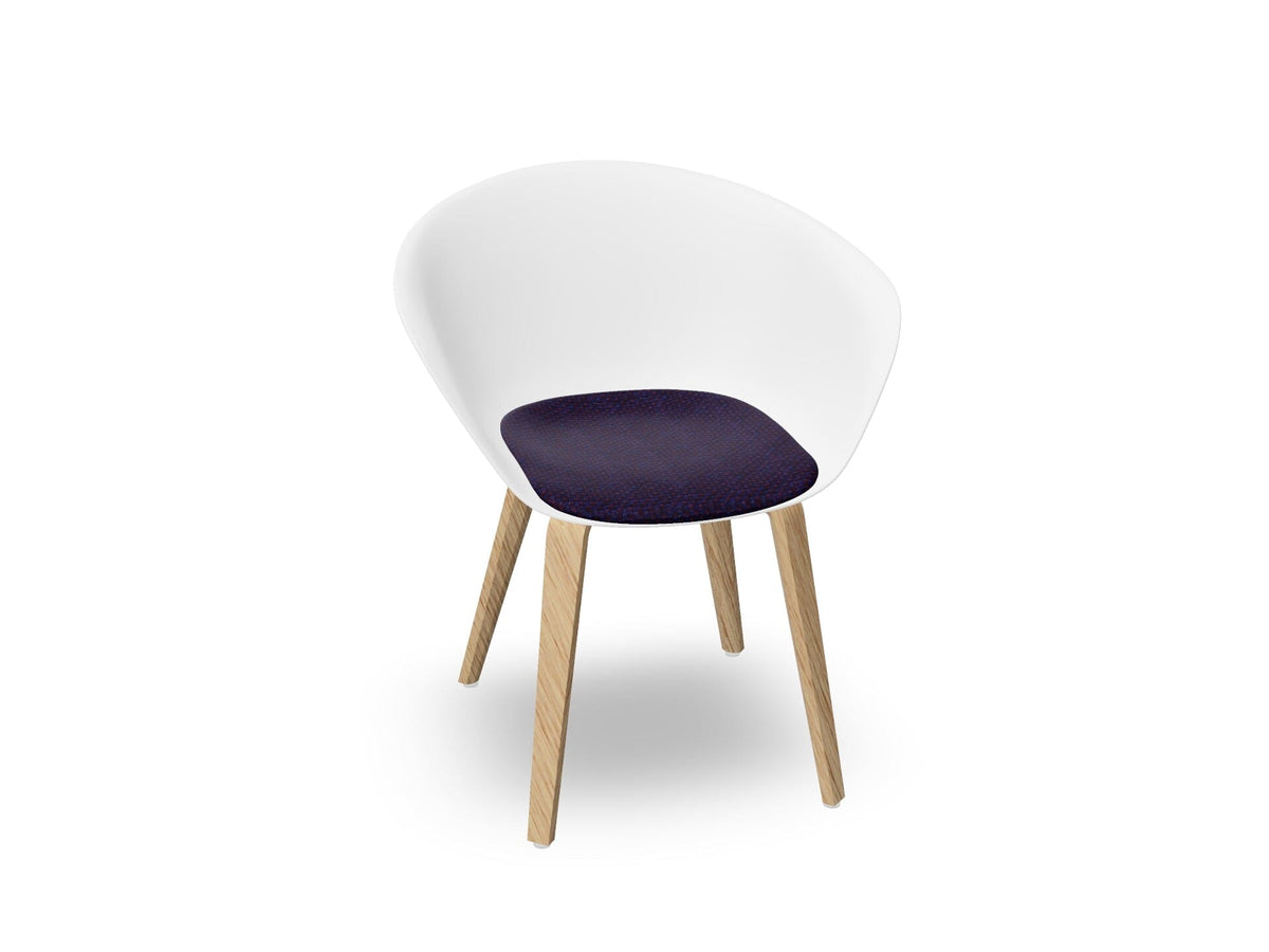 Duna 02 Wood Leg Chair With Seat Cushion Chairs Arper 