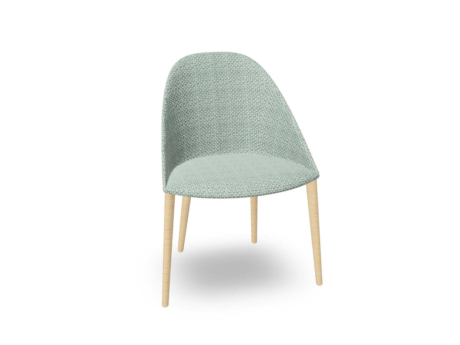 Cila Fully Upholstered Chair With Timber Oak Four-leg Base