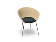 Duna 02 Four Leg Chair With Seat Cushion Chairs Arper 