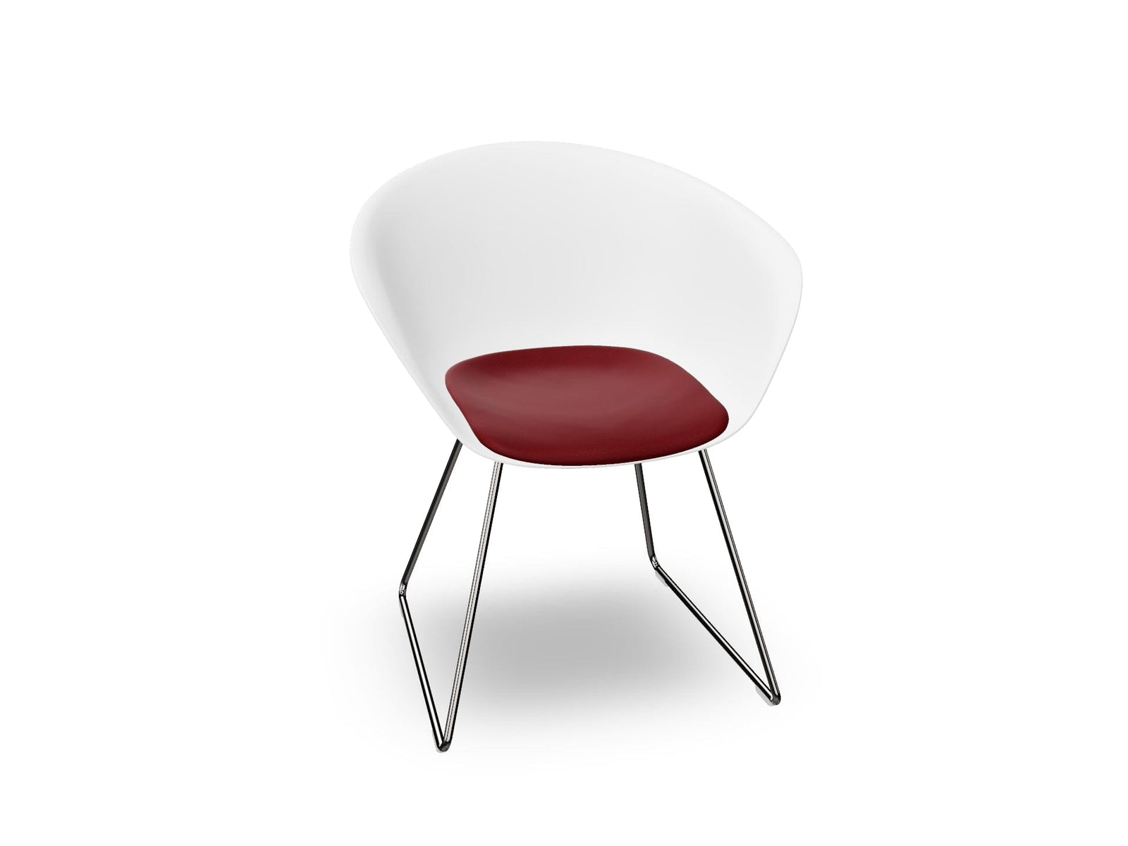 Duna 02 Sled Base Chair With Seat Cushion Chairs Arper 