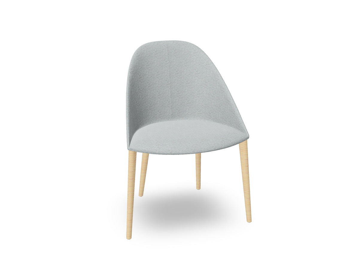 Cila Fully Upholstered Chair With Timber Oak Four-leg Base
