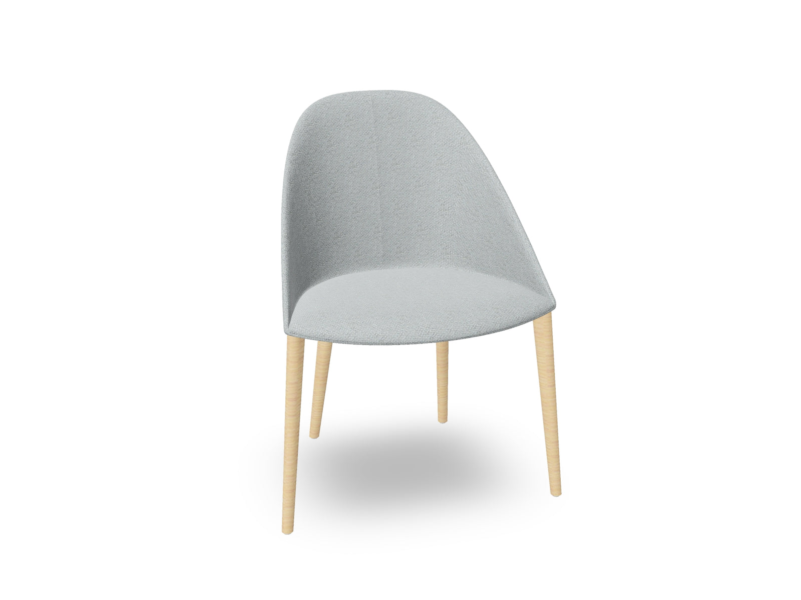 Cila Fully Upholstered Chair With Timber Oak Four-leg Base