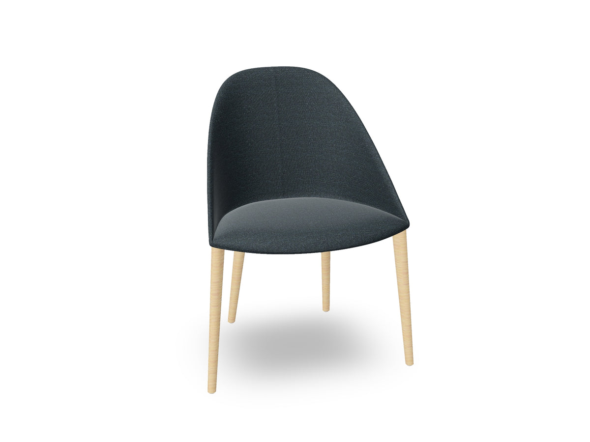Cila Fully Upholstered Chair With Timber Oak Four-leg Base