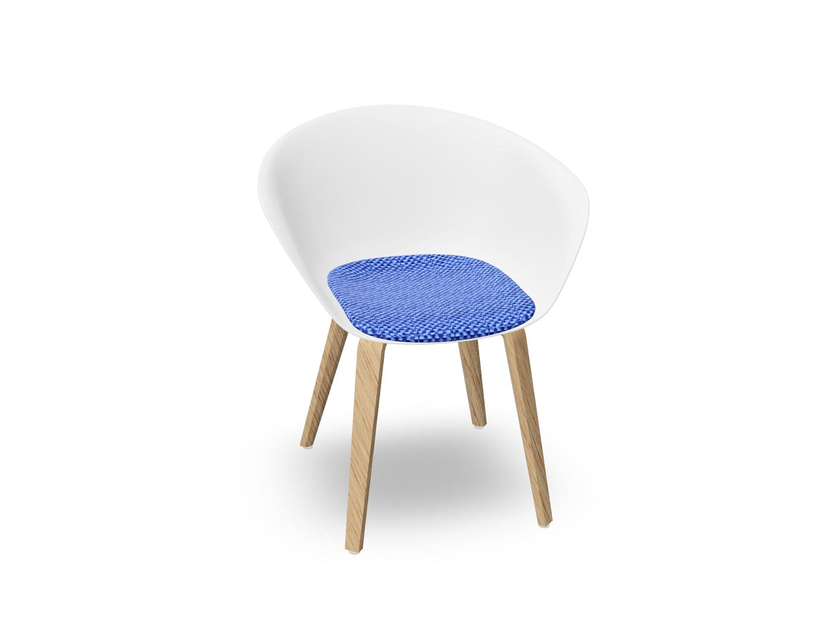 Duna 02 Wood Leg Chair With Seat Cushion Chairs Arper 