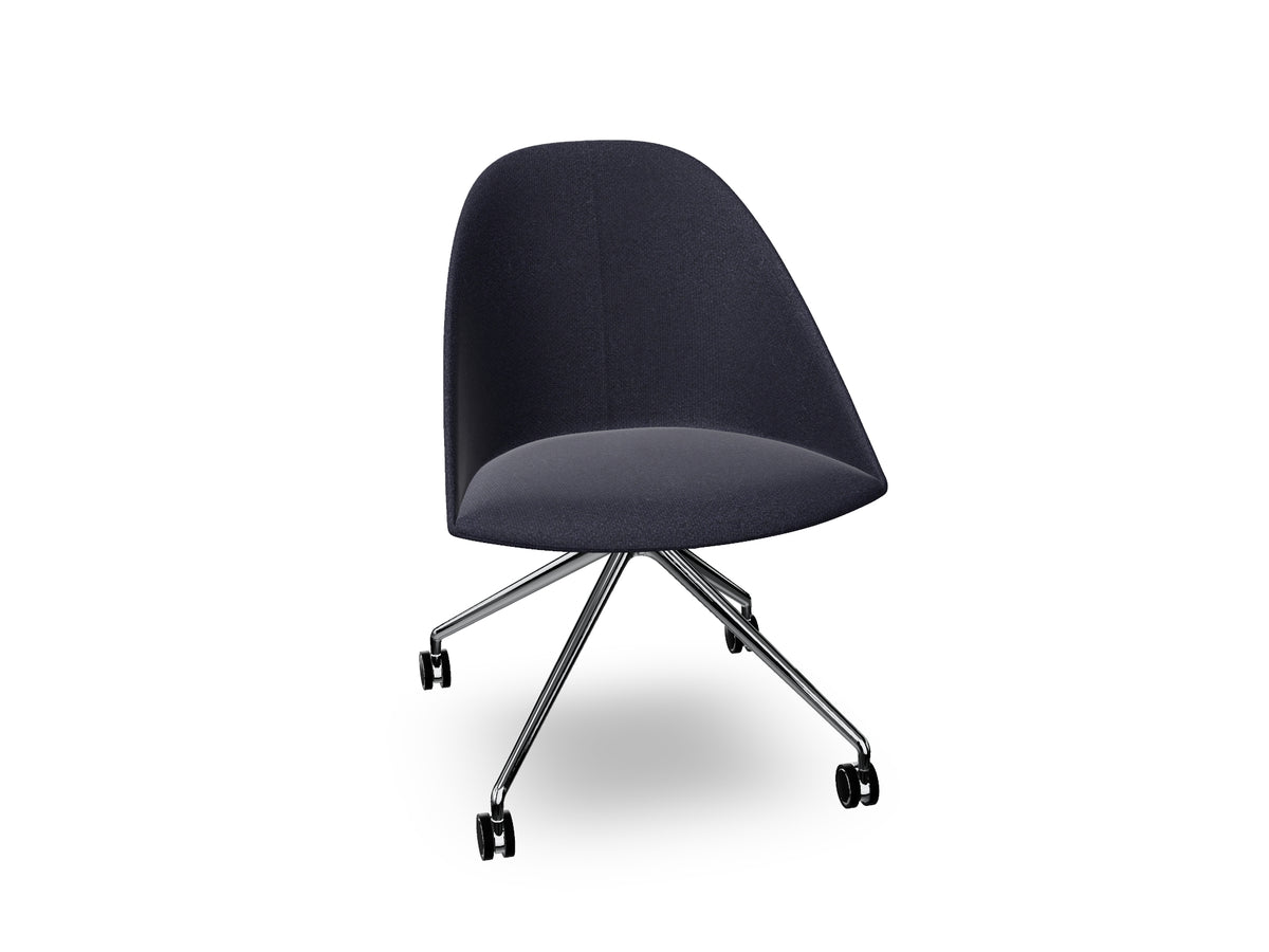 Cila Fully Upholtered Chair With Fixed Trestle Base