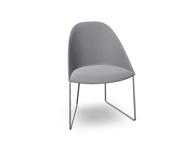 Cila Fully Upholstered Chair With Sled Base Chairs Arper 