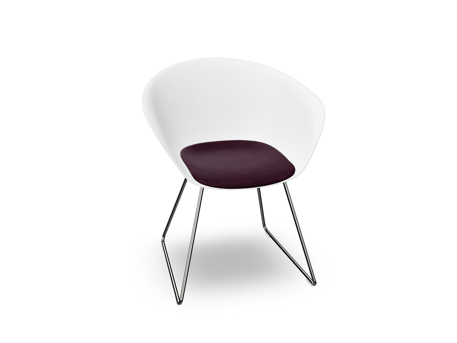 Duna 02 Sled Base Chair With Seat Cushion Chairs Arper 