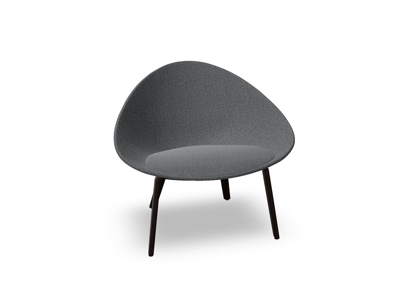 Adell 4 Leg Wood Lounge Chair With Fully Upholstered lounge chair Arper 