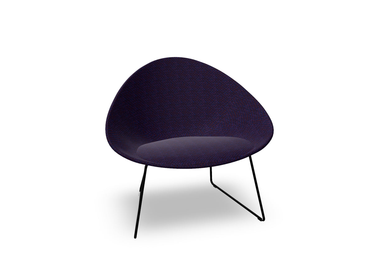 Adell Sled Base Lounge Chair With Fully Upholstered