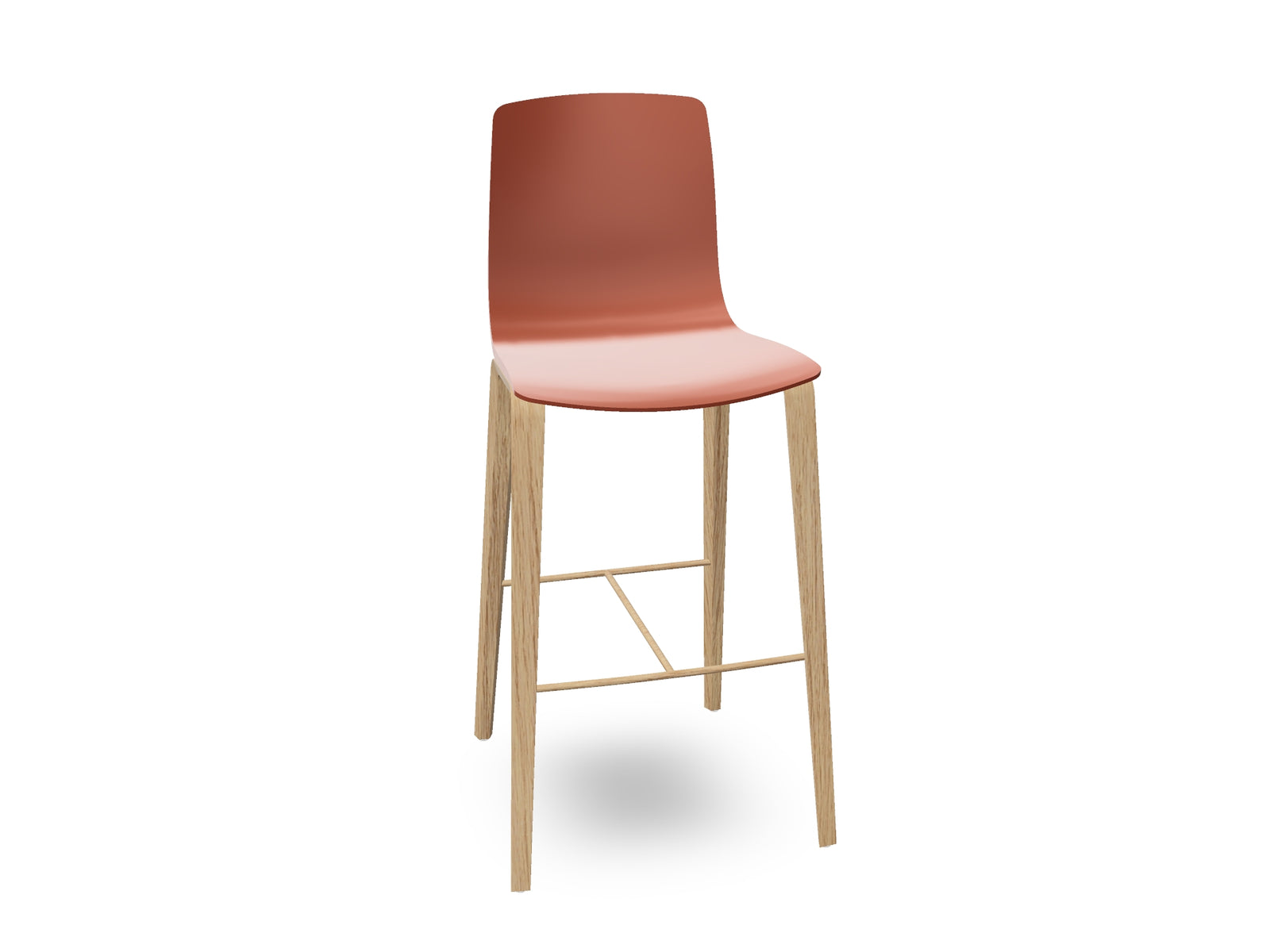 Aava 02-4 Wood Legs Polypropylene Counter & Bar Stool
