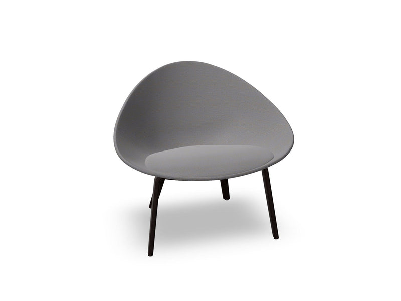 Adell 4 Leg Wood Lounge Chair With Fully Upholstered lounge chair Arper 