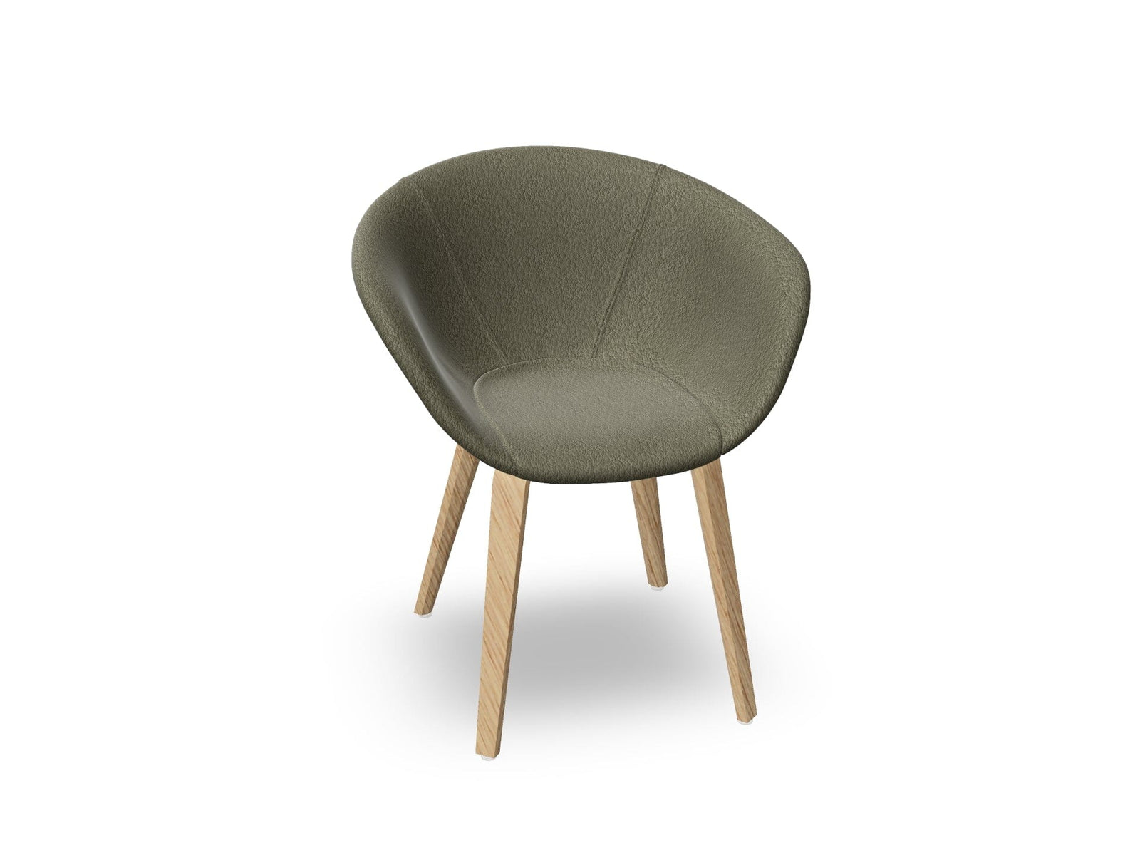 Duna 02 Wood Leg Chair With Front Upholstery Chairs Arper 