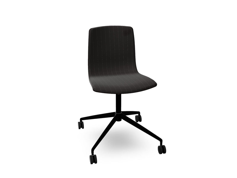 Aava 02 Fixed Trestle Base Wood Chair With Front Upholstery Chairs Arper 