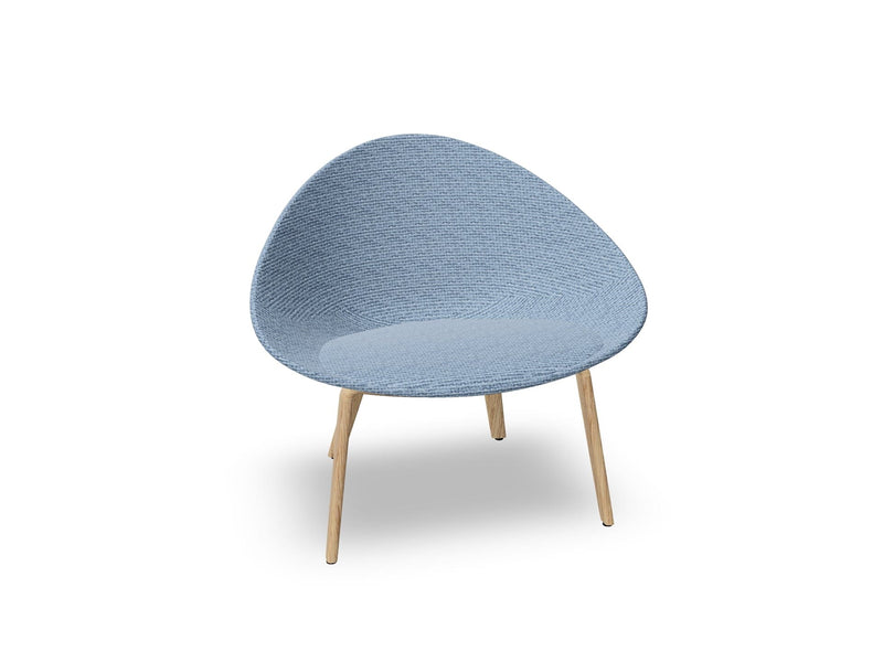 Adell 4 Leg Wood Lounge Chair With Fully Upholstered lounge chair Arper 