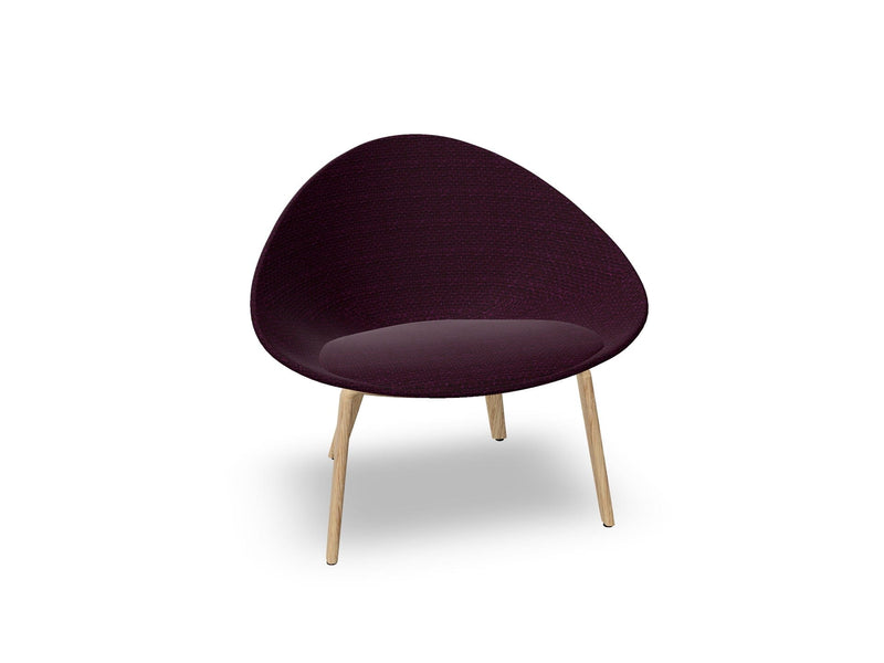 Adell 4 Leg Wood Lounge Chair With Fully Upholstered lounge chair Arper 