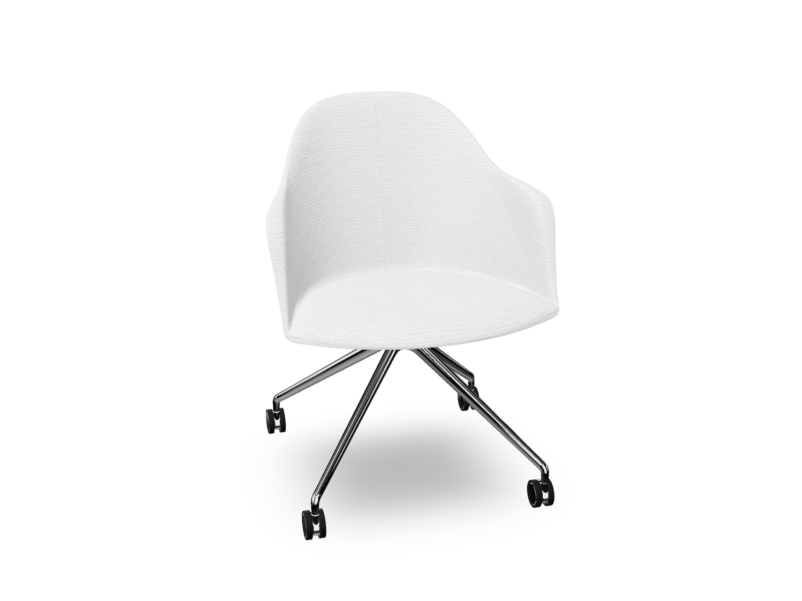 Cila fully upholstered Armchair With Fixed Trestle Base