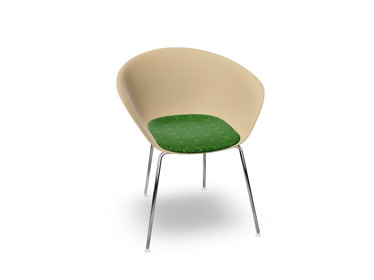 Duna 02 Four Leg Chair With Seat Cushion Chairs Arper 