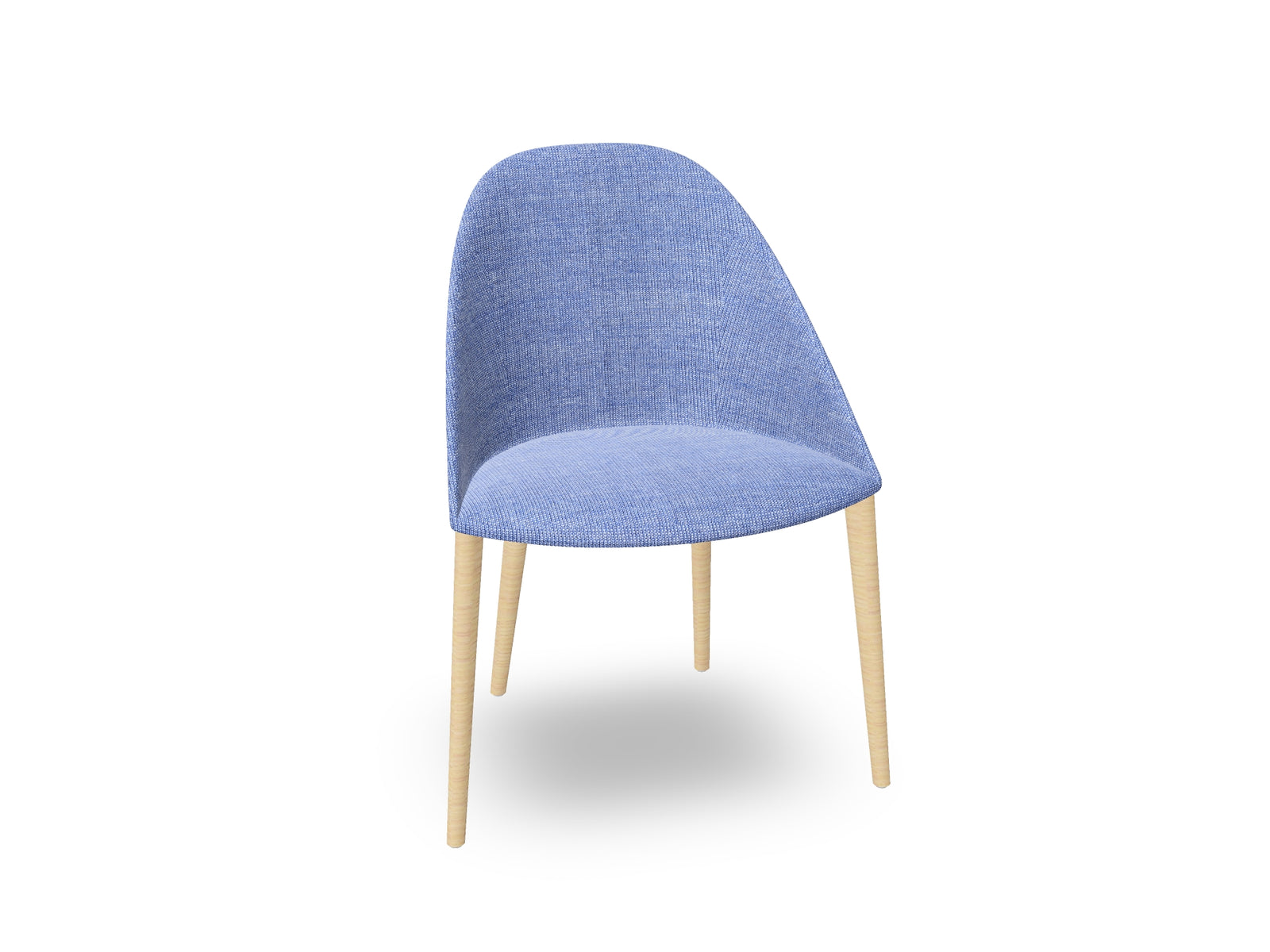 Cila Fully Upholstered Chair With Timber Oak Four-leg Base