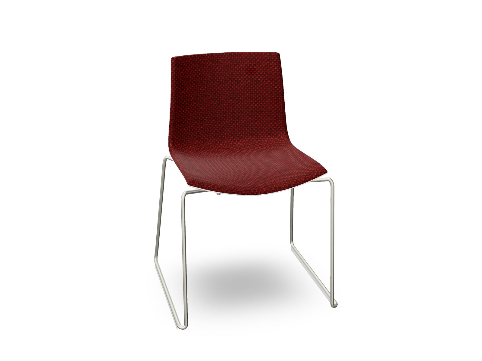 Catifa 46 Sled Base Polypropylene with Front-Face Upholstery
