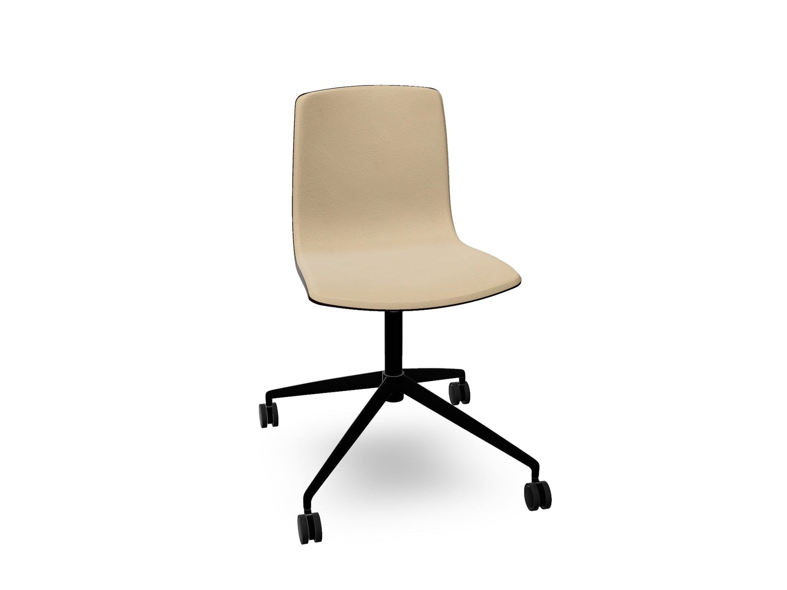 Aava 02 Fixed Trestle Base Wood Chair With Front Upholstery Chairs Arper 