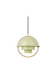 Multi-Lite Pendant Light- Small hanging lamps Gubi Brass Base/Desert sage 