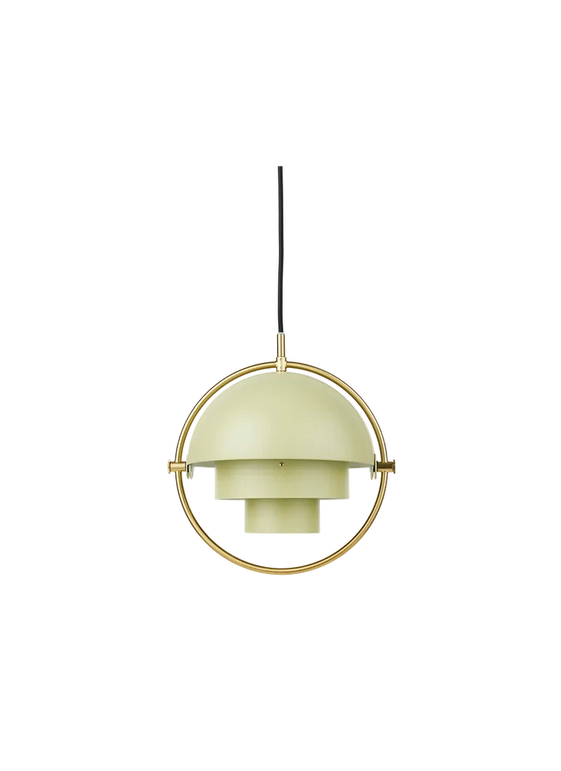 Multi-Lite Pendant Light- Small hanging lamps Gubi Brass Base/Desert sage 