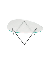 Pedrera Coffee Table Coffee Tables Gubi Black Semi Matt Transparent Structured Glass 
