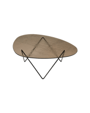 Pedrera Coffee Table Coffee Tables Gubi Black Semi Matt Bronze Structured Glass 