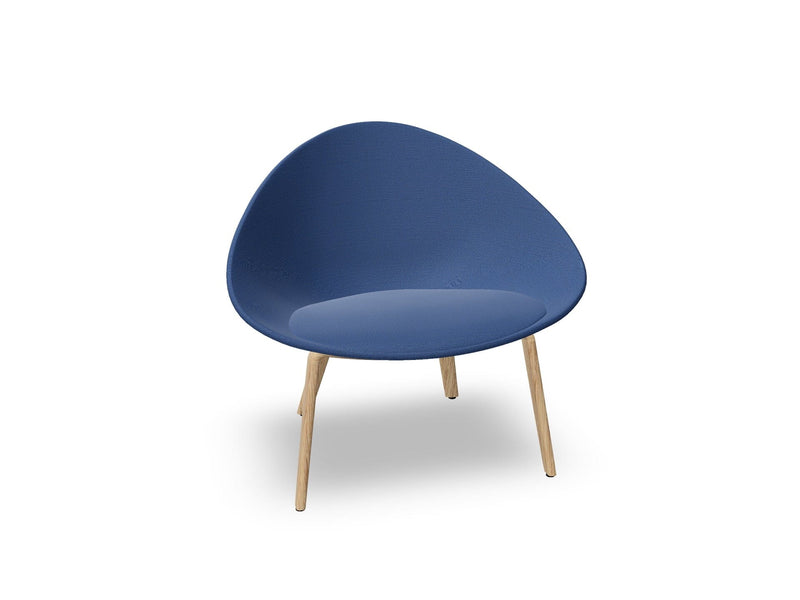 Adell 4 Leg Wood Lounge Chair With Fully Upholstered lounge chair Arper 