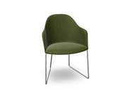 Cila Fully Upholstered Armchair With Sled Base Chairs Arper 