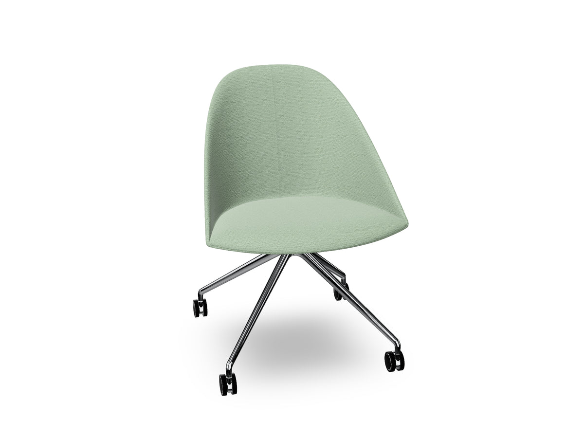 Cila Fully Upholtered Chair With Fixed Trestle Base
