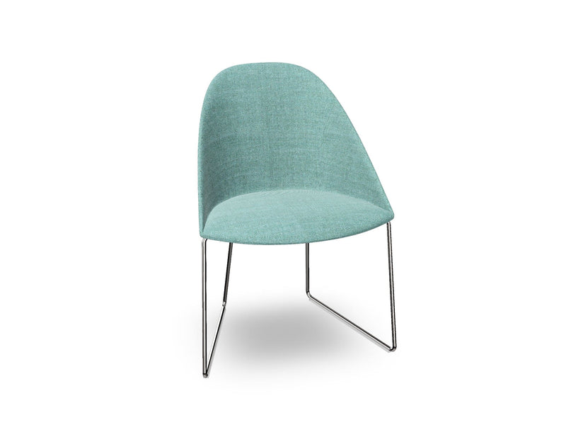 Cila Fully Upholstered Chair With Sled Base Chairs Arper 