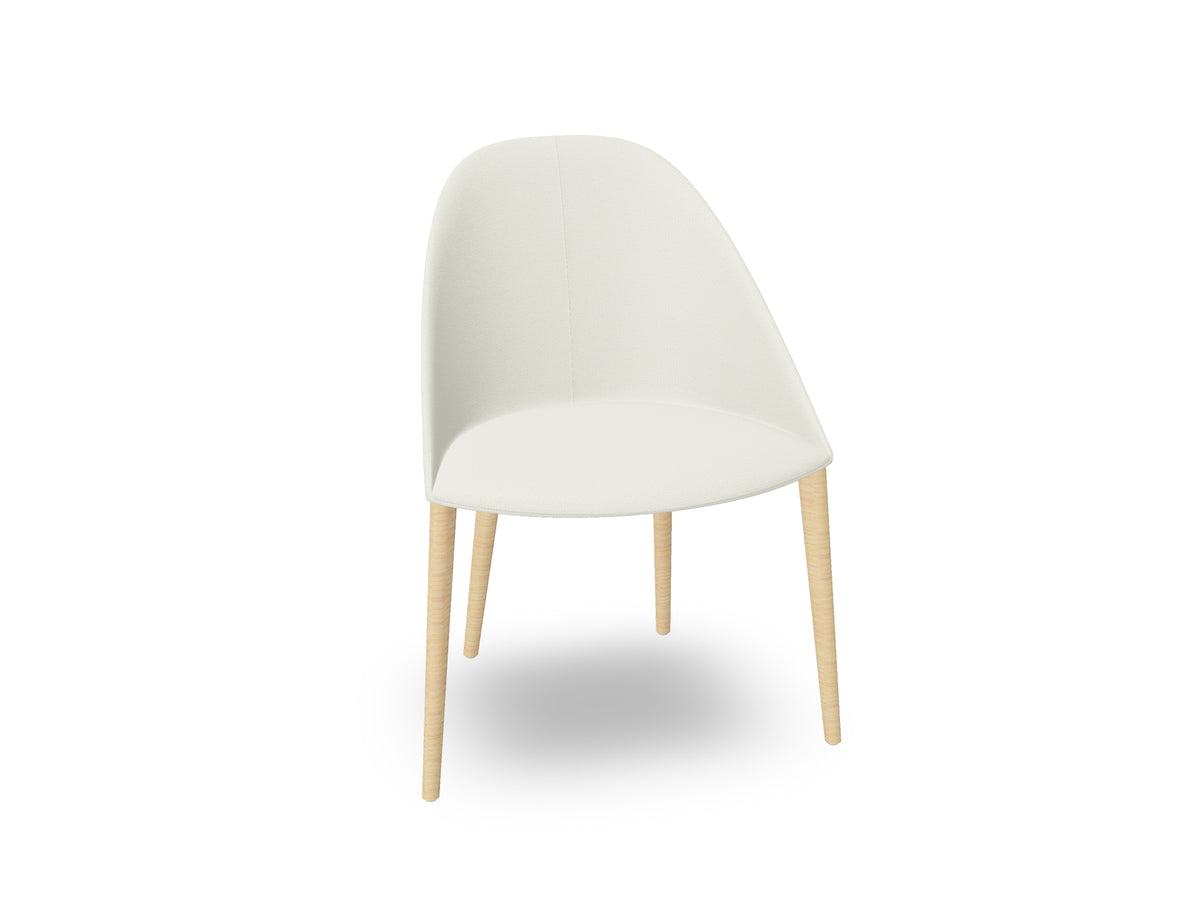 Cila Fully Upholstered Chair With Timber Oak Four-leg Base