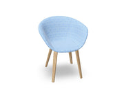 Duna 02 Wood Leg Chair With Front Upholstery Chairs Arper 