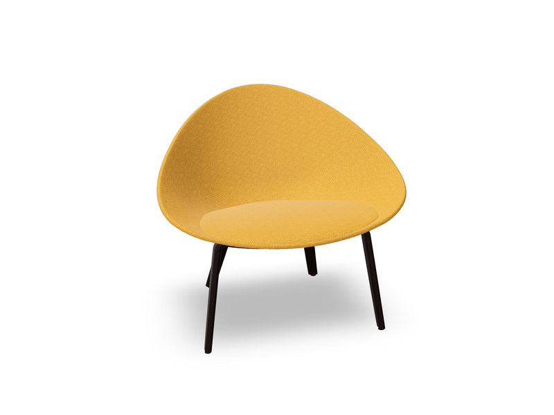Adell 4 Leg Wood Lounge Chair With Fully Upholstered lounge chair Arper 