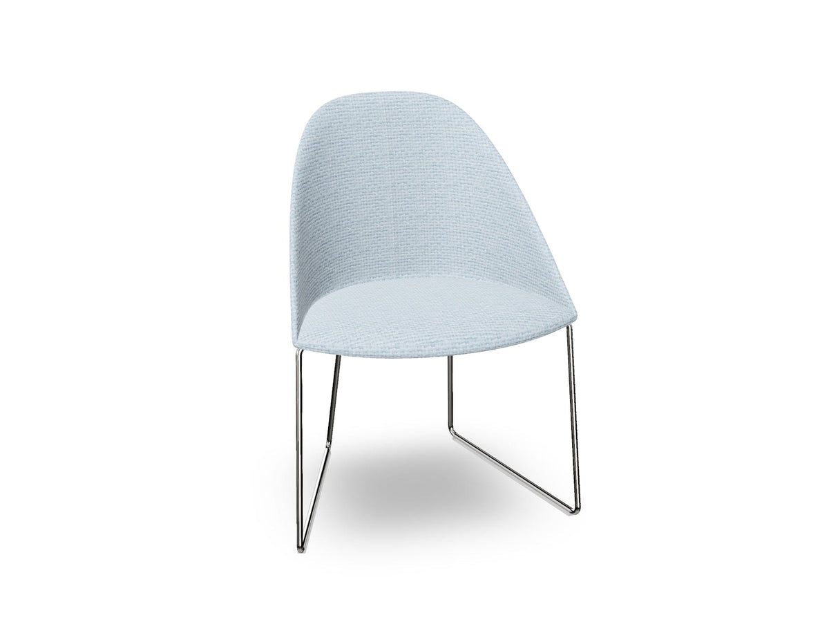 Cila Fully Upholstered Chair With Sled Base Chairs Arper 