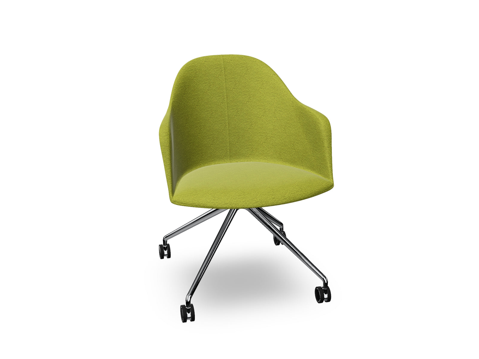 Cila fully upholstered Armchair With Fixed Trestle Base