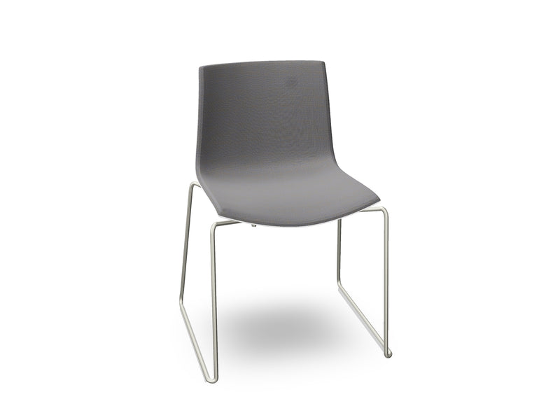 Catifa 46 Sled Base Polypropylene with Front-Face Upholstery