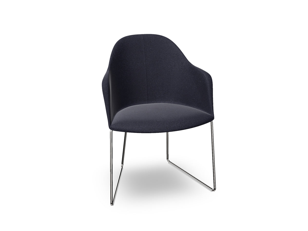 Cila Fully Upholstered Armchair With Sled Base