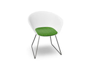 Duna 02 Sled Base Chair With Seat Cushion Chairs Arper 